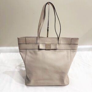 Kate Spade Large Beige Leather Tote Bag – Work, Travel, Everyday Purse